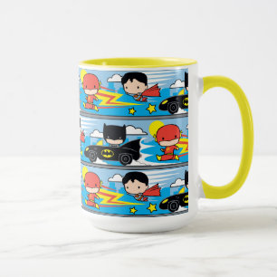 Mug Chibi Flash, Superman et Batman Racing Motif