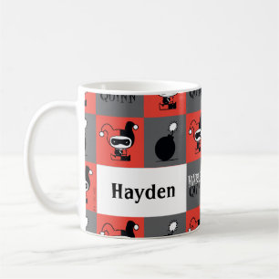 Mug Chibi Harley Quinn Checker Motif