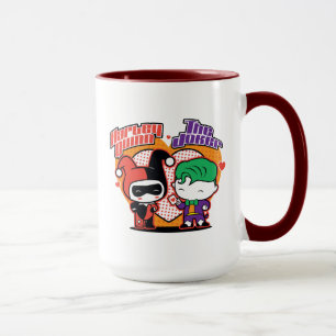 Mug Chibi Harley Quinn & Chibi Joker Coeurs