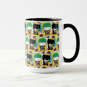 Mug Chibi Joker et Batman Motif de cartes de jeu