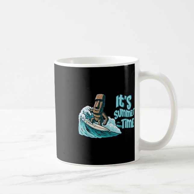 Mug Chibi Moai Mood Surf Heure d'été Plage Océan Se (Droite)