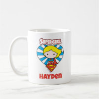 Chibi Supergirl Starburst Coeur et logo