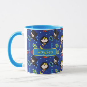 Mug Chibi Wonder Woman, Superman et Batman Motif