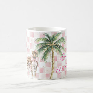 Mug Chic Carré Gold Palm Tree Leopard