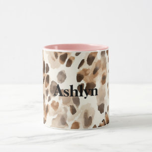 Mug Chic Crème Brown Poster de animal léopard