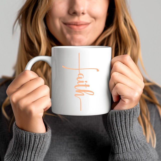 Mug Chic Foi chrétienne rose (Chic Pink Faith Christian Coffee Mug)