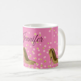 Mug Chic Golden Stilettos rose