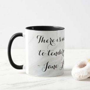 Mug Chic Jane Austen Emma Citation de livre noir gris
