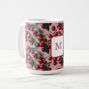 Mug Chic Monogramme rose Vintage 'Cherry Pop'