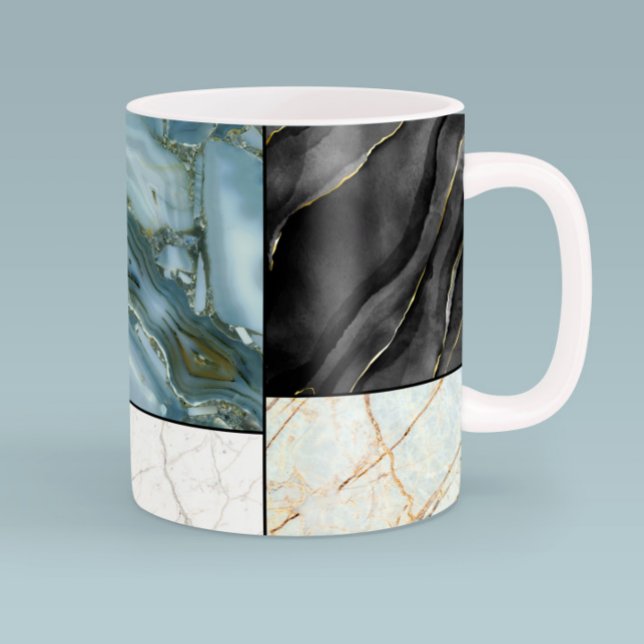 Mug Chic Noir et blanc Marbre Abstrait motif (Créateur téléchargé)
