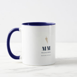 Mug Chic Nuit Navale Fougère Botanique Nom Personnalis