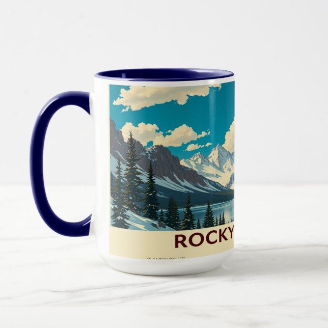 Mug Chic Pika Alpin Esthétique des Montagnes Rocheuses (Gauche)
