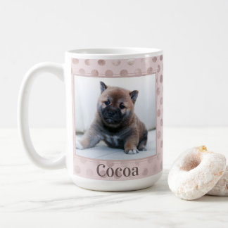 Mug Chic Pink Polka Dot Pet Photo