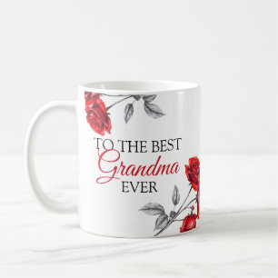 Mug Chic Red Roses Meilleure grand-mère