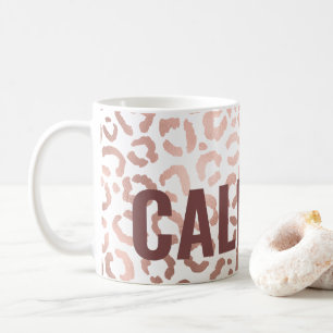 Mug Chic Rose Gold Leopard Cheetah Poster de animal