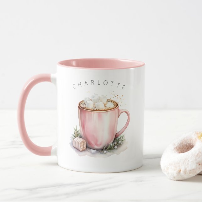 Mug Chic Shabby Chic Marshmellow Chaud cacao Musique r (Avec donut)