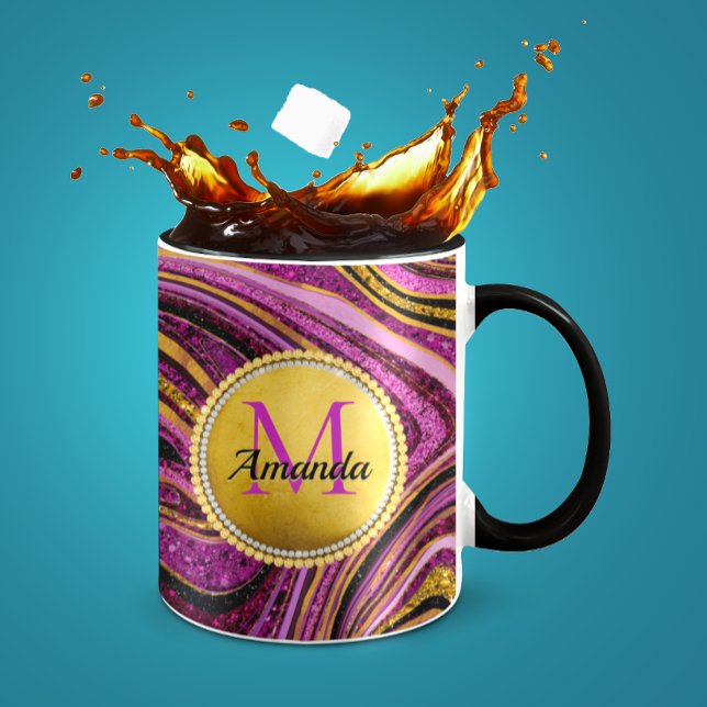 Mug Chic Sparkle Parties scintillant marbre art rose o (Créateur téléchargé)