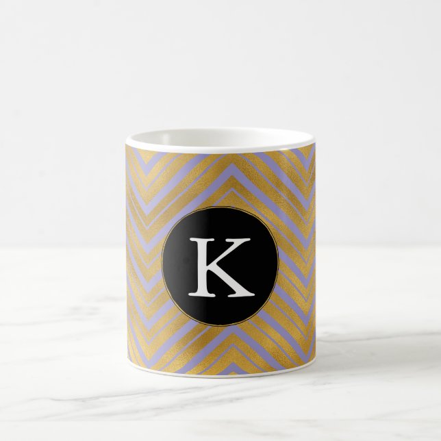 Mug Chic violet or Chevron Monogramme (Centre)