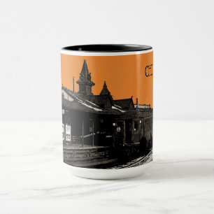 Mug chicago CTA TRain à Station 1950 Photo Vintage