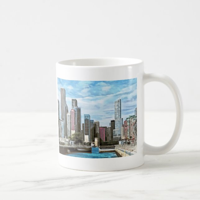 Mug Chicago IL - Écluse du port de Chicago (Droite)