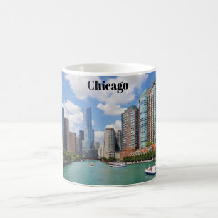 Mug Chicago Illinois River City Skyline