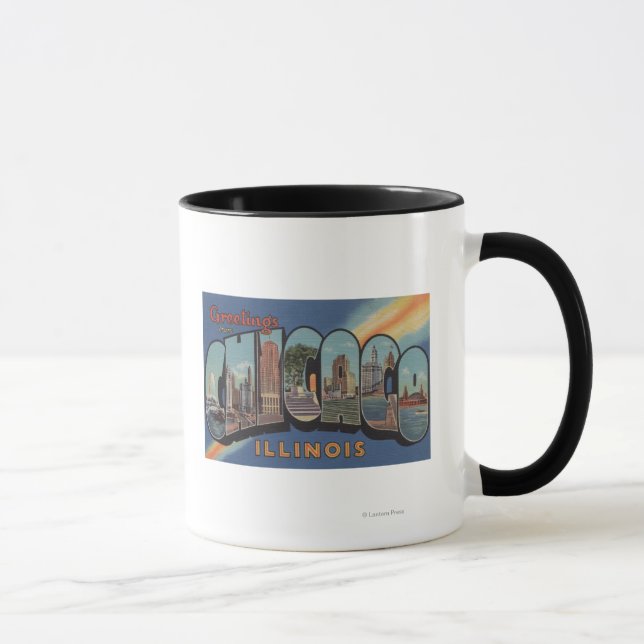 Mug Chicago, Illinois - Scènes de grandes lettres (Droite)