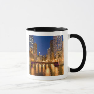Mug Chicago, Illinois, Skyline et Chicago River à