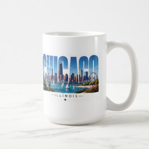 Mug Chicago Illinois vue du lac et skyline pour voyage