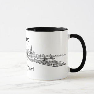 Mug Chicago mon genre de dessin de vue de rivage de