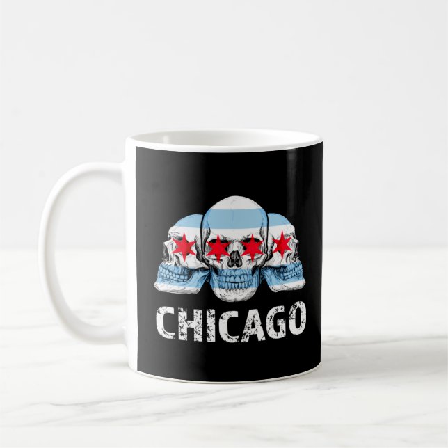Mug Chicago pour Hommes Chicago Drapeau oeuvre avec cr (Gauche)