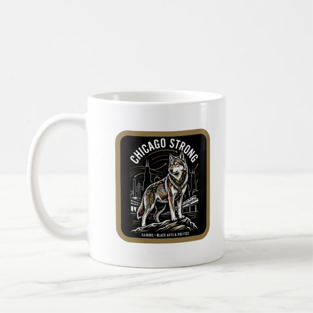 Mug Chicago Strong Grey Wolf Grande Migration Héritage (Gauche)