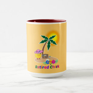Mug Chick à la retraite en vacances