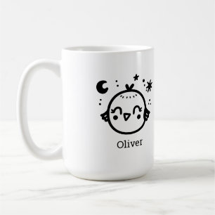 Mug Chick gai - Kawaii Bird Line Art"