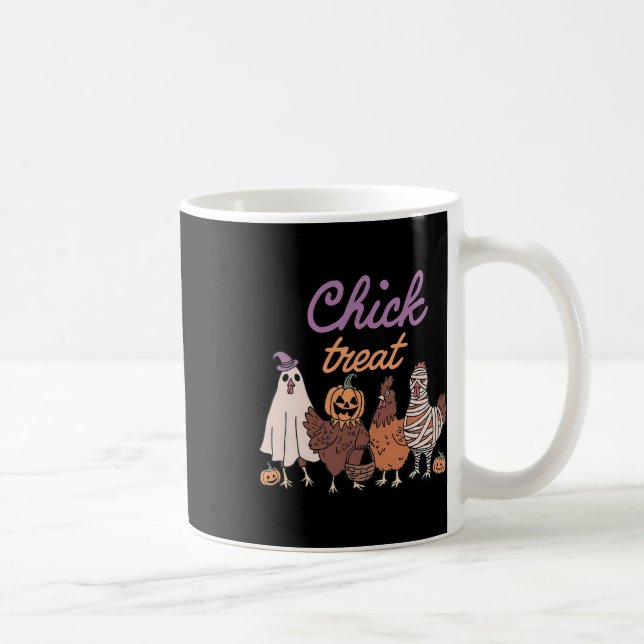 Mug Chick Ou Traitez Halloween Drôle Pour Les Amateurs (Droite)