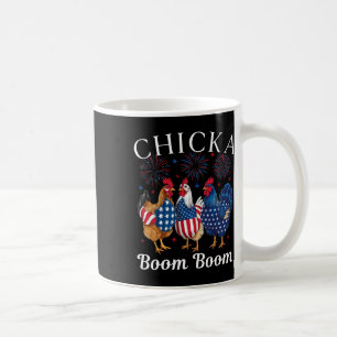 Mug Chicka Boom Boom drôle de poulet patriotique 4 jui