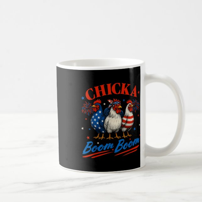 Mug Chicka Boom Boom Funny Patriotic Picken 4e De Ju (Droite)
