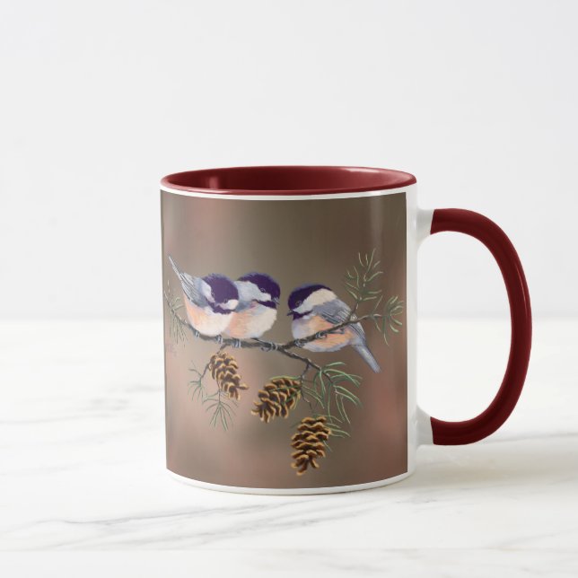 Mug CHICKADEES et PINECONES par SHARON SHARPE (Droite)