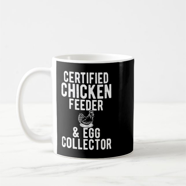 Mug Chicken Certified Chicken Feeder Egg Collector Hen (Gauche)