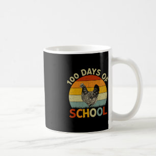 Mug Chicken Retro Garçons Filles Enseignants 100e Jour