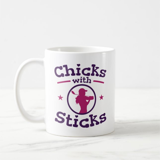 Mug Chicks avec bâtons Golf Golfing Femmes (Gauche)