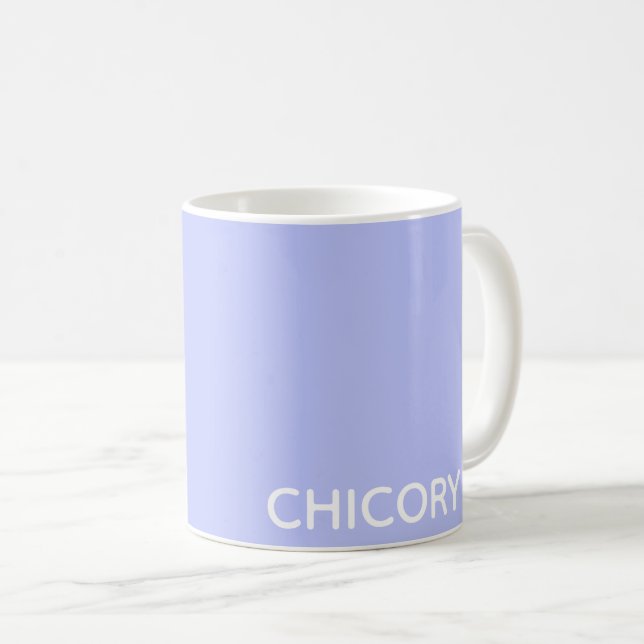 Mug Chicorée Nom de couleur bleu Fleur (Devant droit)