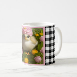 Mug Chicots mignons et fleurs Printemps