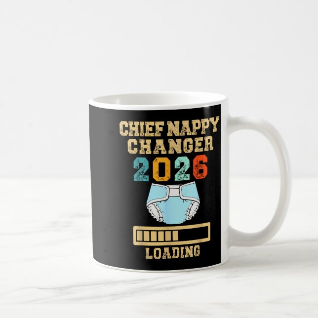 Mug Chief Nappy Changer 2026 New Baby Loading Funny Pr (Droite)