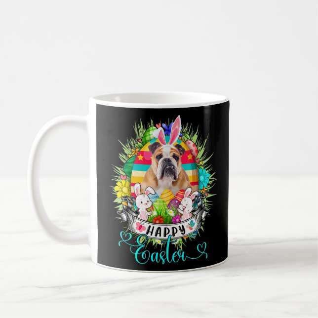Mug Chien À Chien Dans Oeufs De Pâques Panier lapins J (Gauche)