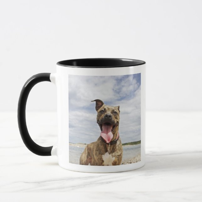 Mug chien à la plage (Gauche)