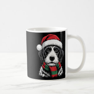Mug Chien À poils durs allemand Santa Hat Scarf Xmas