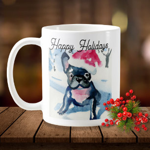 Mug Chien à taureaux français mignon portant le chapea