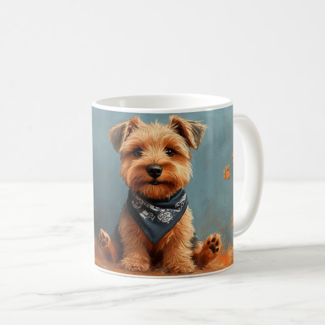 Mug Chien Akita Dessin Animé Mignon (Devant droit)