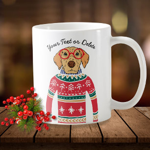 Mug Chien Amant Drôle Portant un laide de Noël