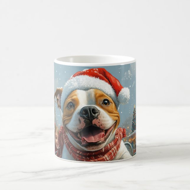 Mug Chien American Staffordshire Noël (Centre)